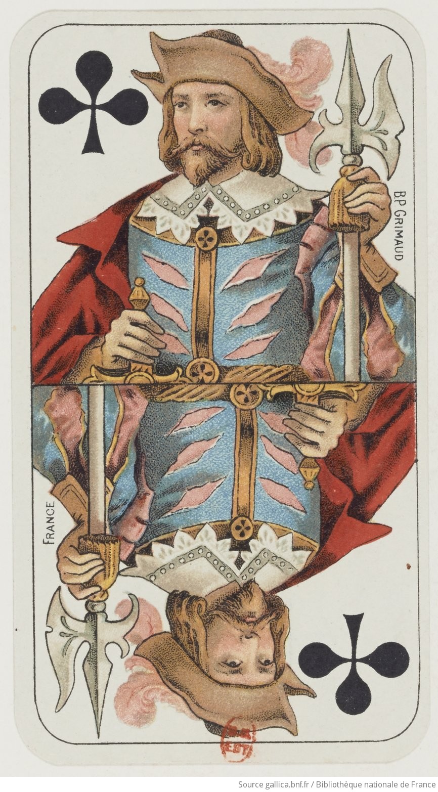 Ace of Clubs — French Two-Headed Tarot Deck